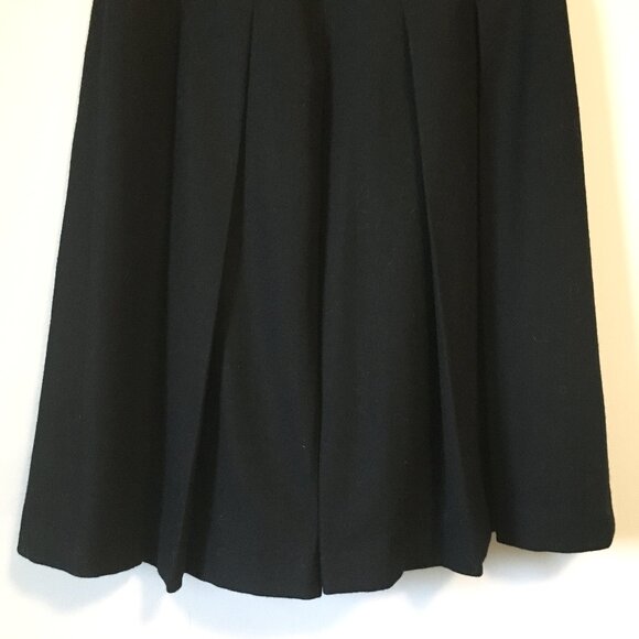 Vintage Thick Black Structured Box Pleated Wool Culottes 26W - Picture 5 of 16